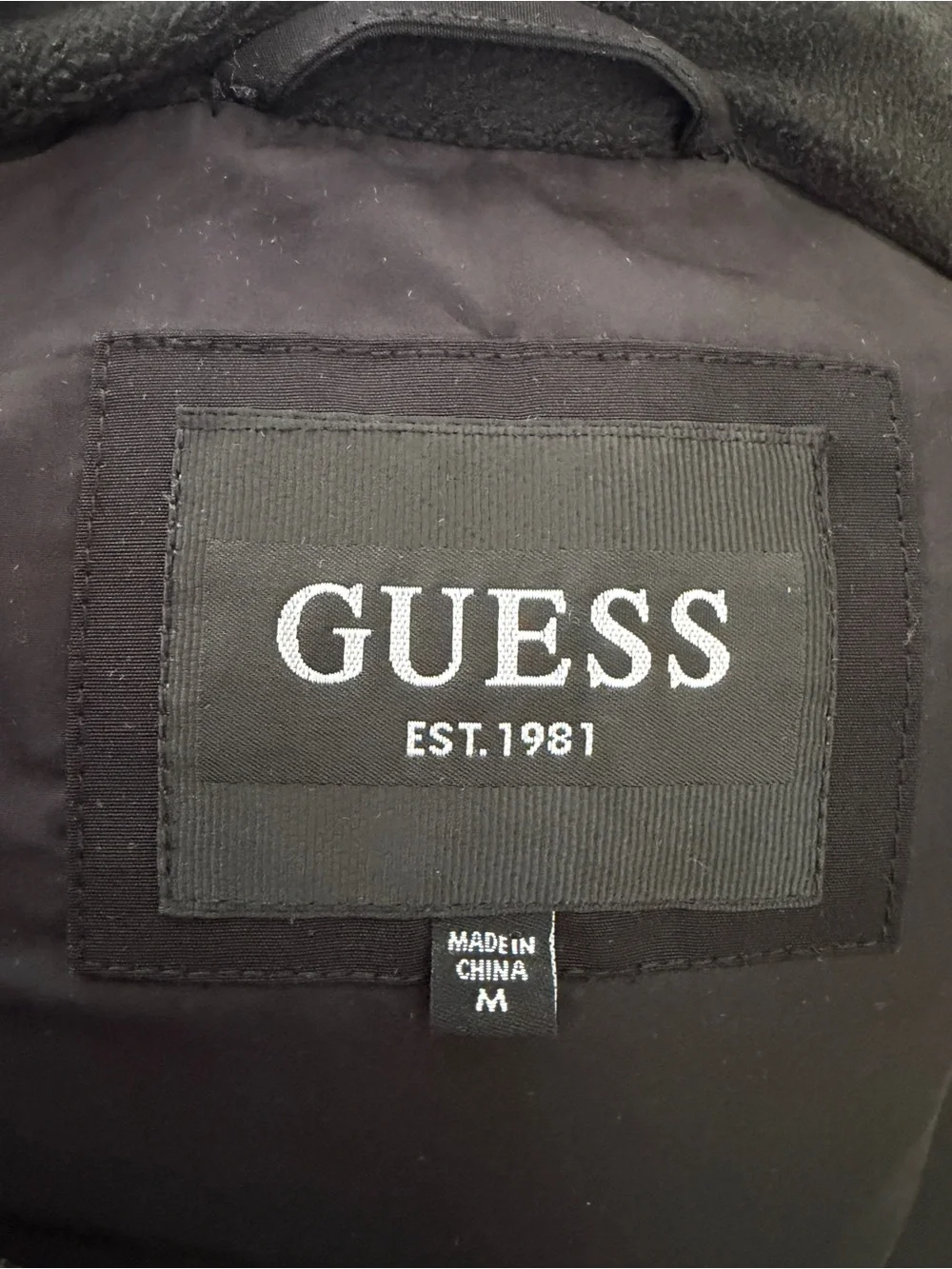 GUESS Black Quilted Puffer Jacket